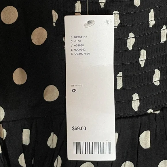 Urban Outfitters Black and White Polka Dot Midi Dress - Picture 6 of 7